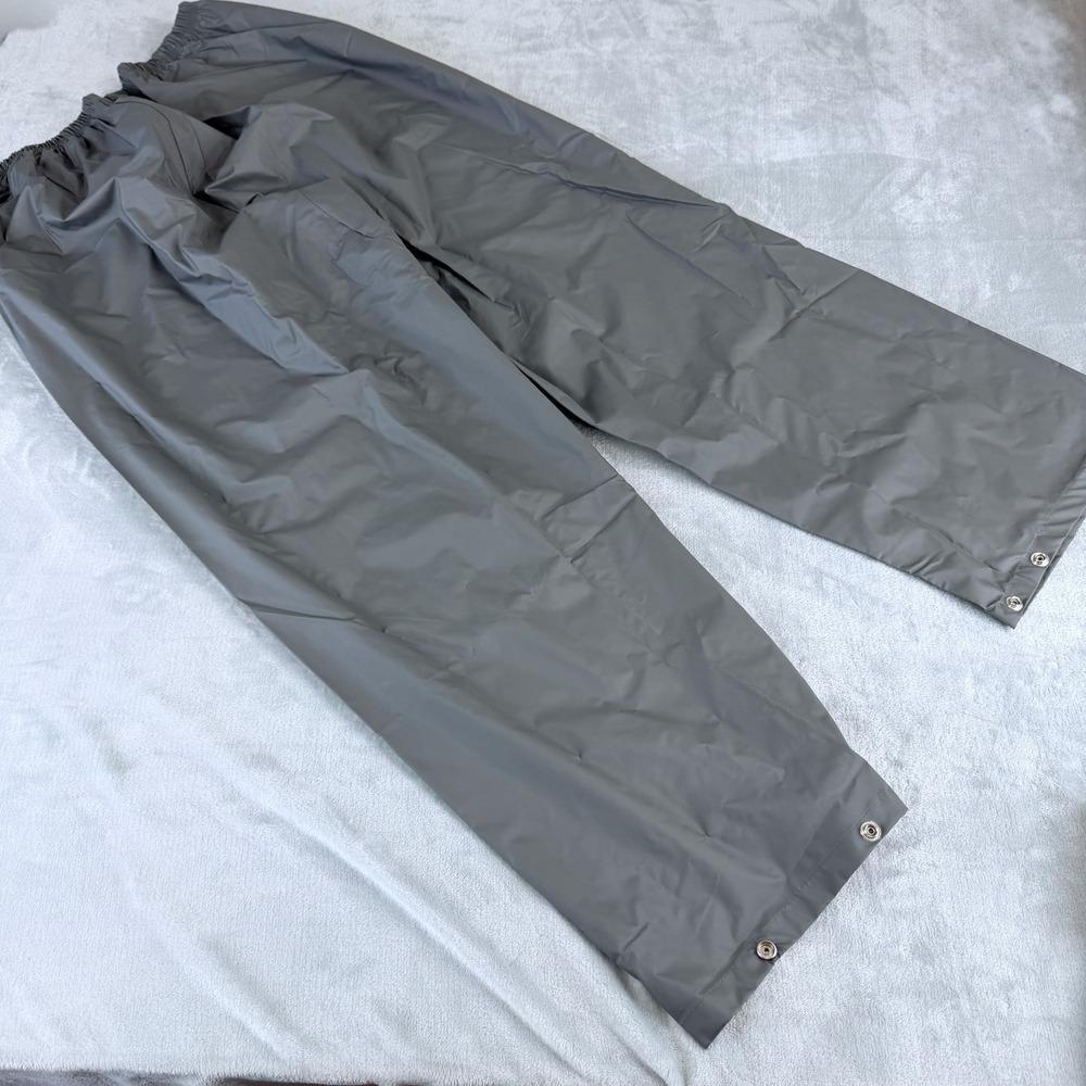 Vintage Stearns First Mate PVC Rain Pants Gray Men's Large Waterproof Fishing